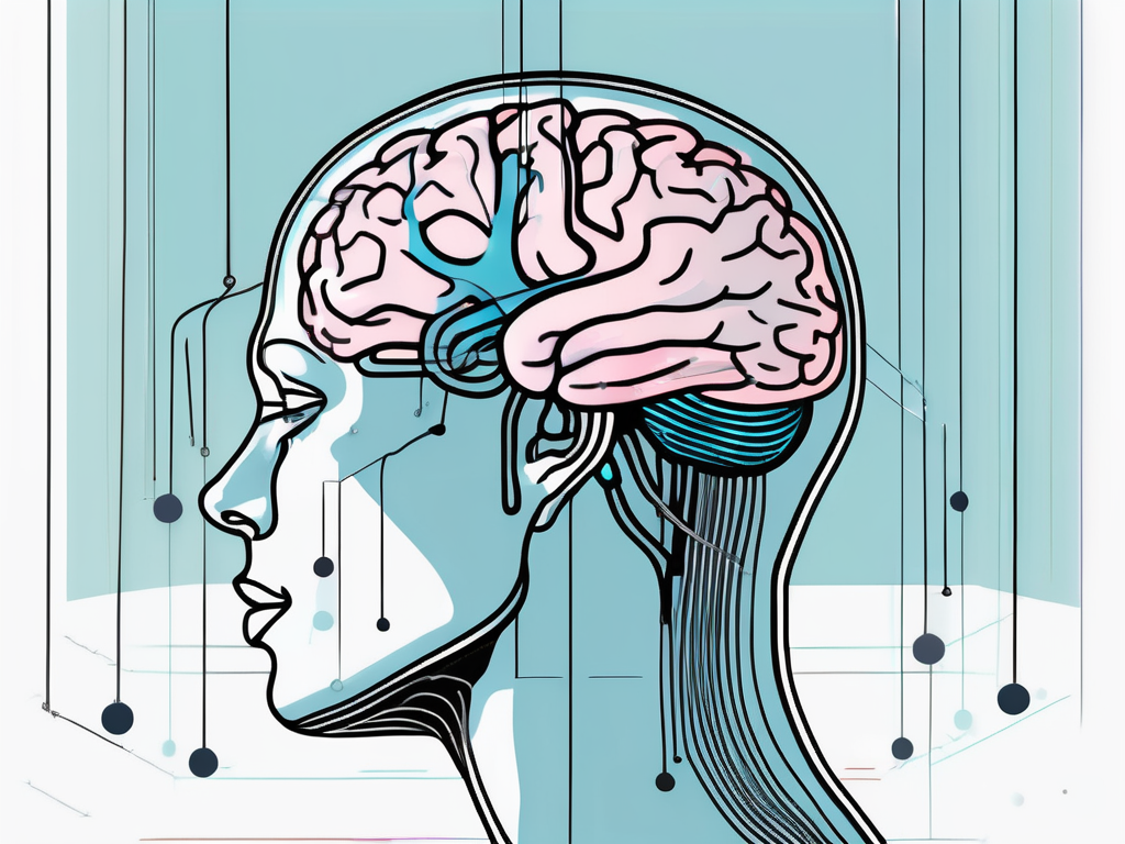 A human brain highlighting the specific area targeted in transcranial stimulation for anorexia nervosa