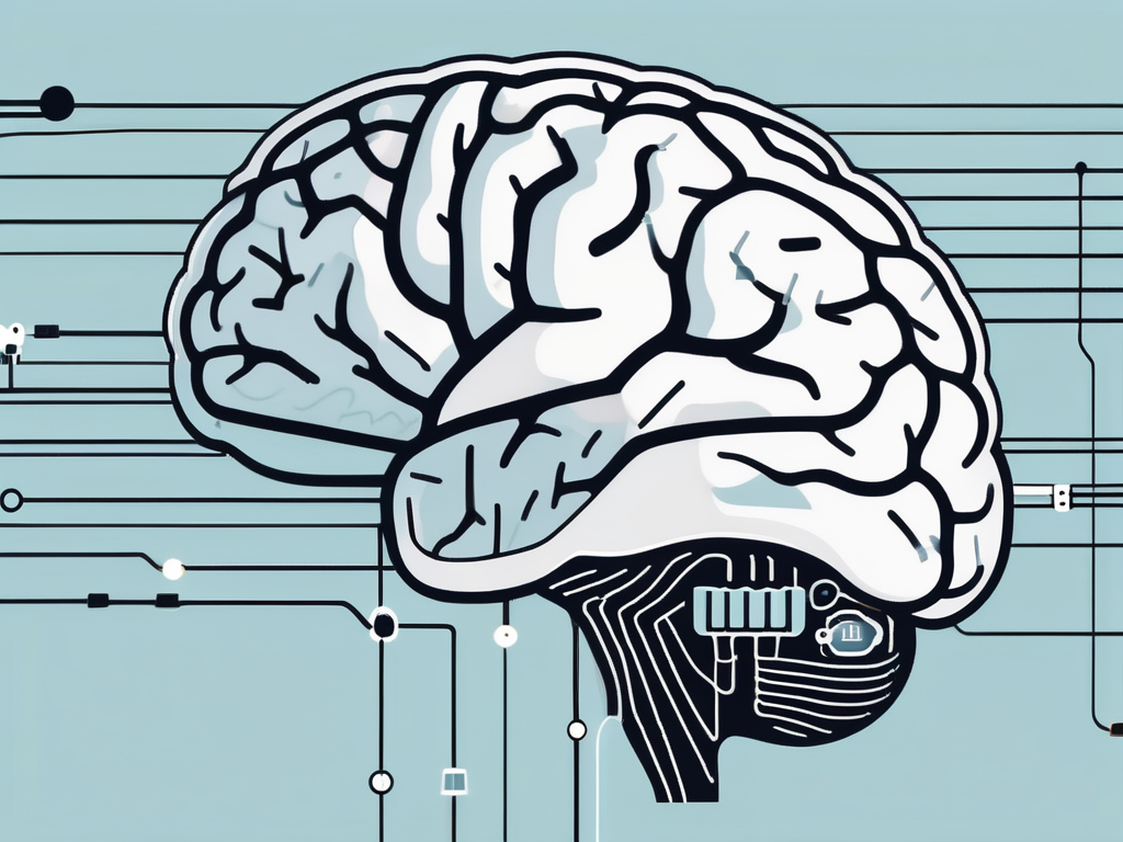 A human brain with electrical impulses