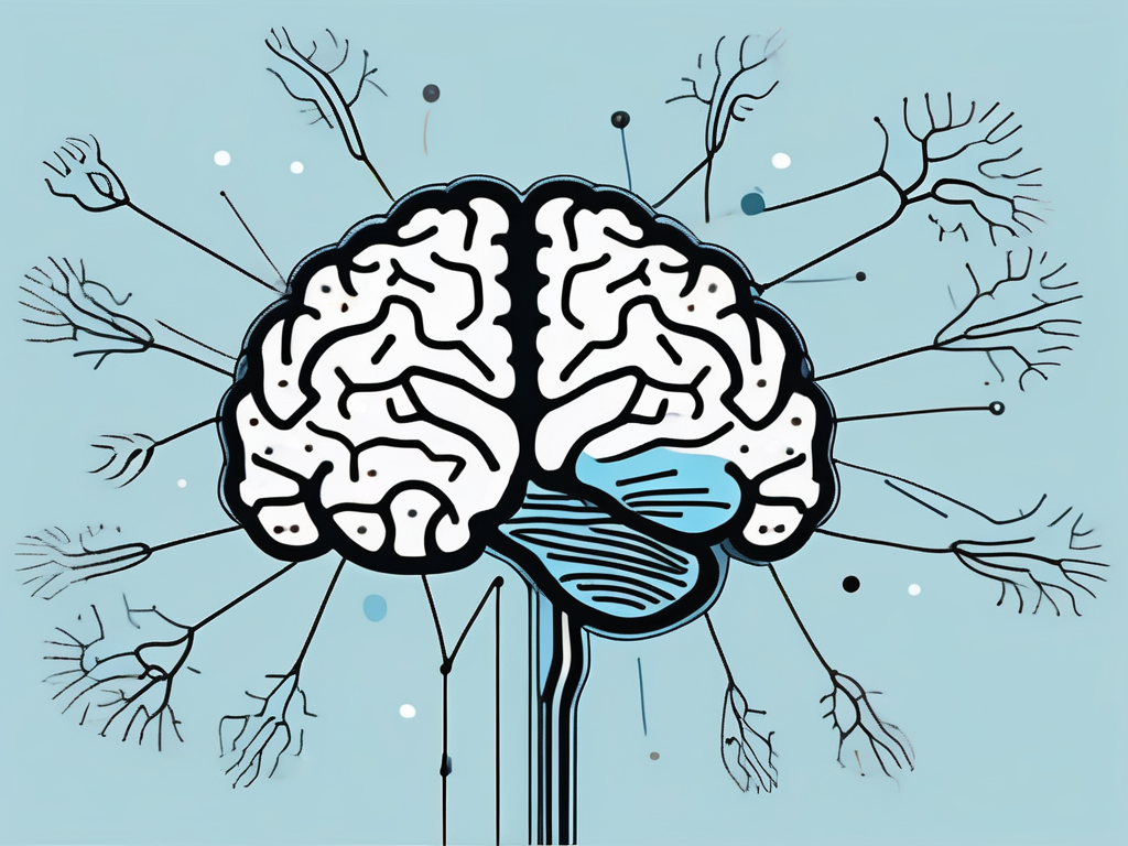 A brain with various neural pathways highlighted