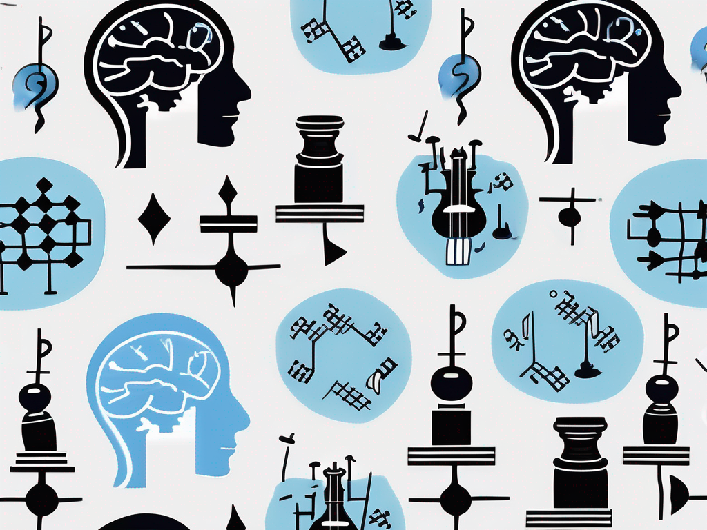 A brain with both hemispheres highlighted and connected with lightning bolts