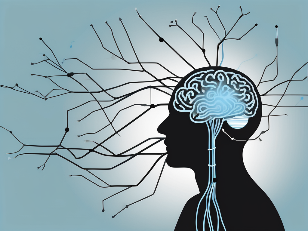 A brain with various neural pathways highlighted