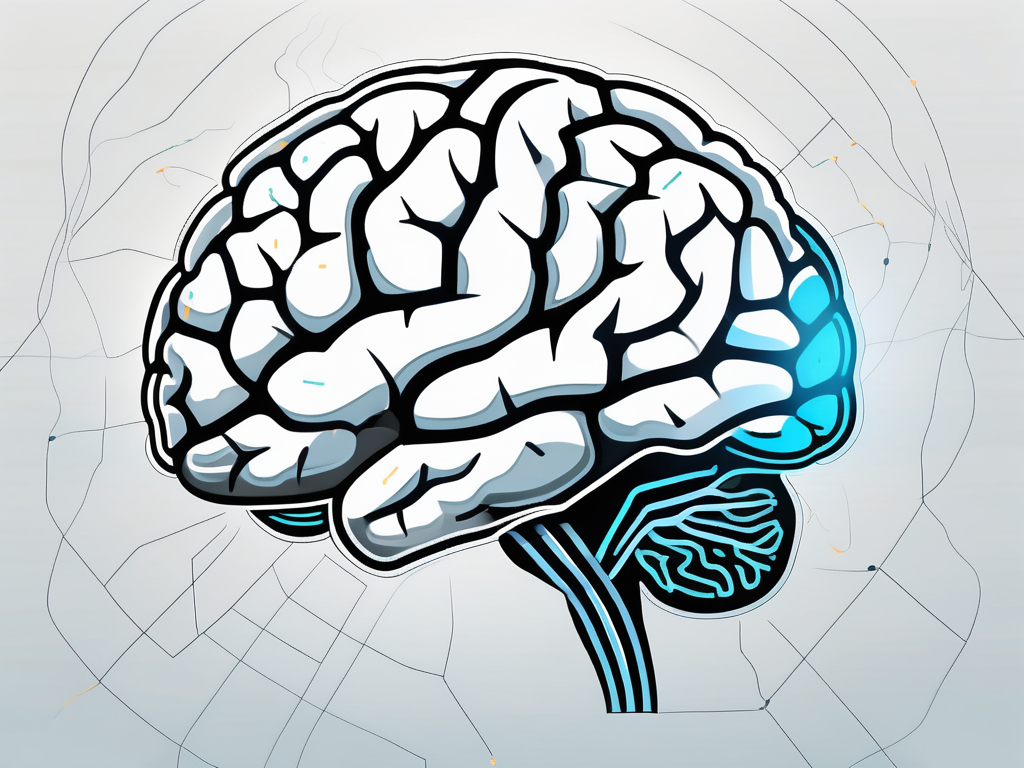 A human brain with highlighted areas where deep brain stimulation is typically directed