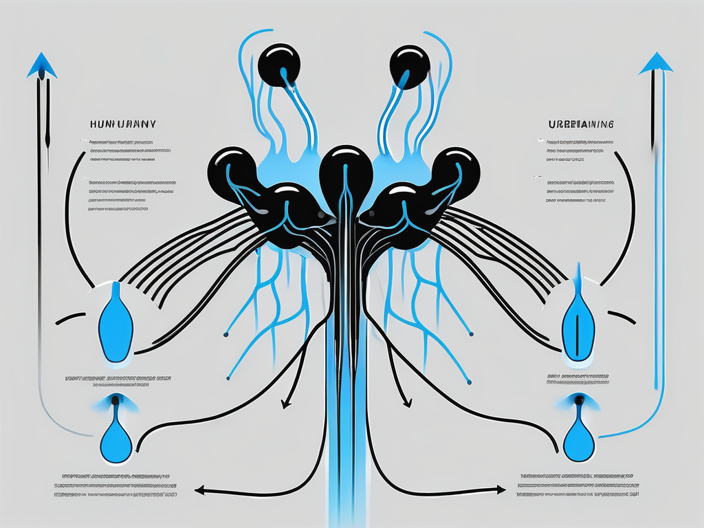 The human urinary system highlighting the bladder and urethra