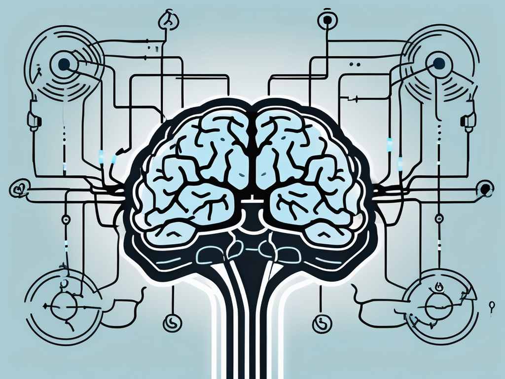 A brain with a focus on the cervical region