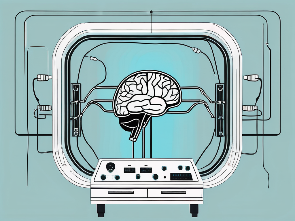 A vintage surgical theater with a focus on a brain model